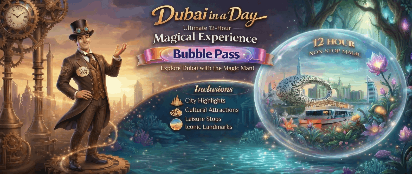 Dubai in a Day – Ultimate 12-Hour Experience Bubble Pass